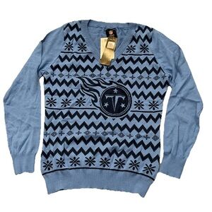 FOCO Collegiate Ugly Sweater NFL Tennessee Titans Christmas Women’s Large